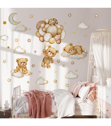 Zdklfm69 Adesivi Murali Adesivi da Parete Buongiorno Adesivo Decorativo Decorazioni per la casa Impermeabili per camerette Decorazioni Rimovibili 77x89cm