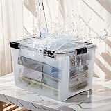 Iris Ohyama Air Tight Storage Box 70 L Set of 2 Clips Stackable view 5