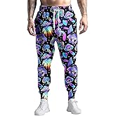 80s 90s Mens Joggers Pants Sports Funny Workout Running Printed Retro Sweatpants Casual Track Pants with Pockets