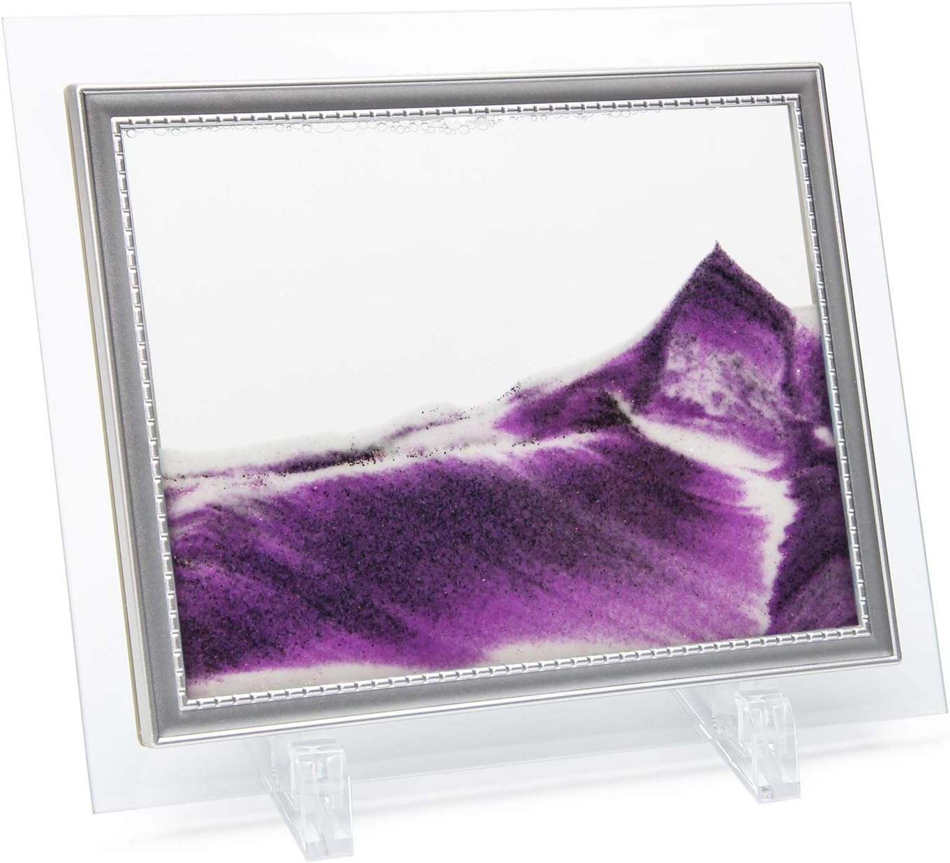 Paintings - Coitak Sandscape, Moving Sand Art Picture, Moving Desktop Art, Sand in Motion, Medium Size 9x7(Purple) (7x9inch, Purple)