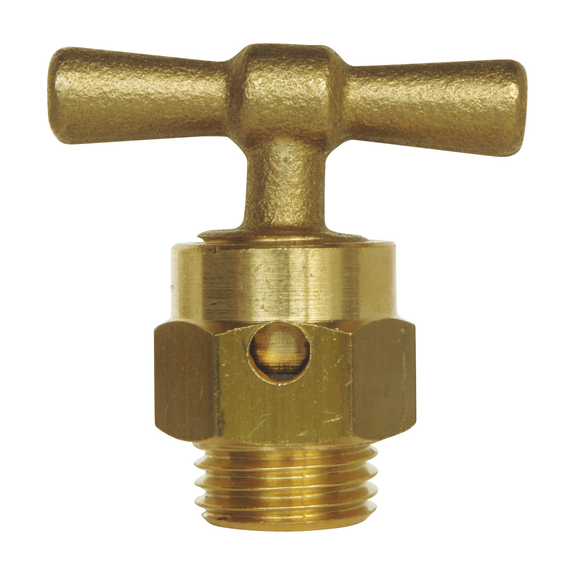 SOMATHERM FOR YOU, 8/13 Brass Bleeder Tap - 1/4 Male Connector - Durable and Heat Resistant - Max Temperature 80°C - Ideal for Hot and Cold Water - Efficient Bleeding