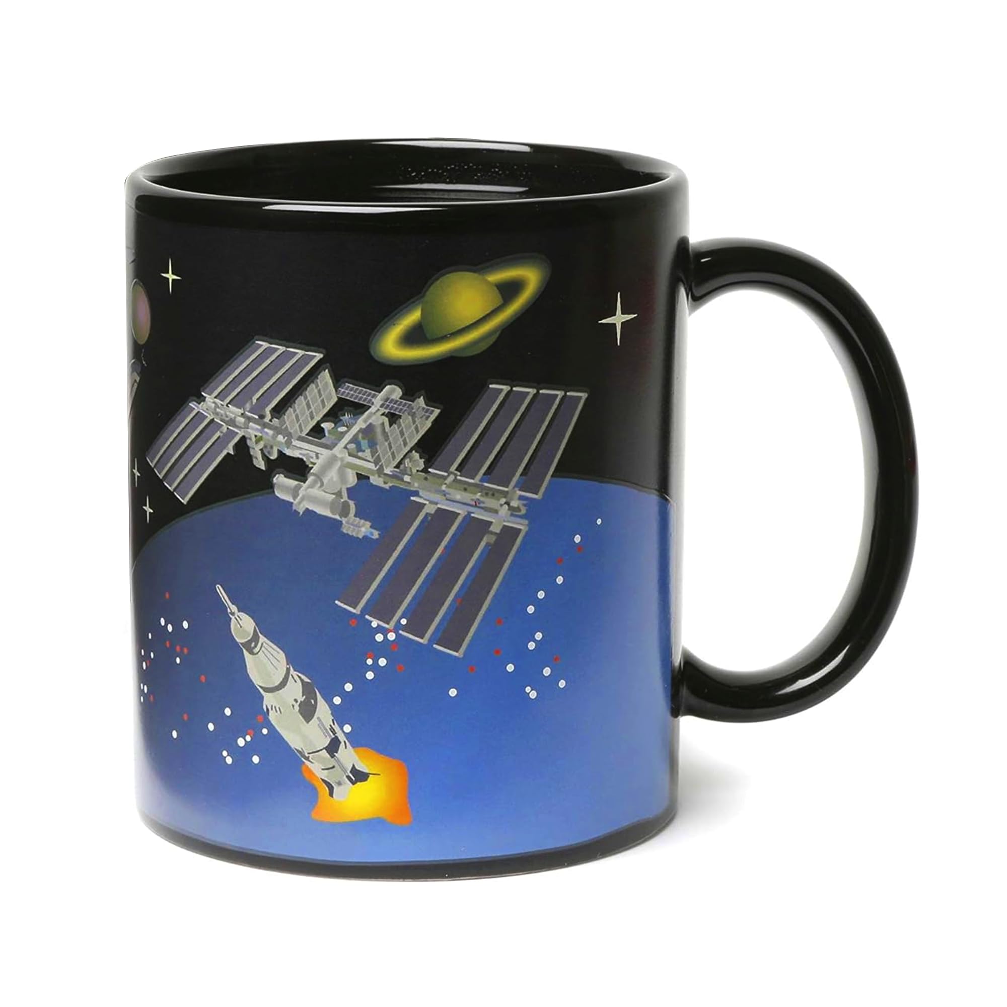 Kikkerland – Space Morph Mug - Heat Sensitive Colour Changing Ceramic Mug - 10 x 12 x 9cm