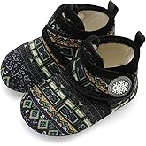 Scurtain Unisex Kids Toddler Slippers Socks Artificial Woolen Slippers with Non-slip Rubber Sole