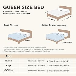 Bedsure Queen Comforter Set - Beige Comforter, Boho