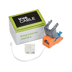 trueCABLE Cat6 Toolless Keystone Jack, Unshielded