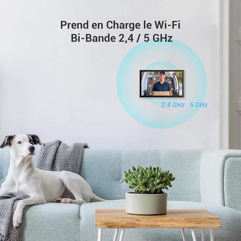 2K Interphone Video, Visiophone Filaire WiFi 2.4/5Ghz CP7