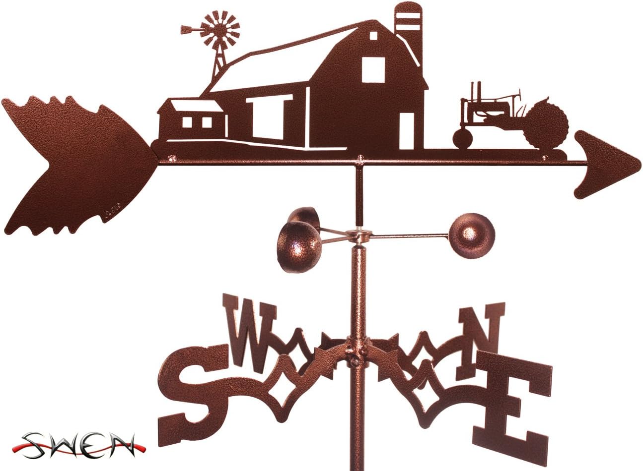 Weathervanes - Farm Scene JD Green Tractor Side Mount Weathervane ~New~