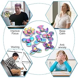 7 Pack Rainbow Fidget Spinners Pack Stress Relief