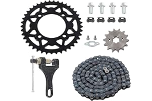 RELIBUPDATER 428 Chain Set,428 76mm 41 Tooth Rear Sprocket Front 14 Toothe 17mm for Chinese 50cc 70cc 90cc 110cc 125cc Pit Dirt Trail Quad Motor Bike ATV Motorcycle Parts
