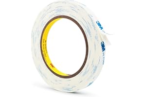 3M Double Sided Tape 0.5" x 18Ft PE Foam Tape White Strong Adhesive Removable Heavy-Duty Residue Free Mounting Tape for RV Ca
