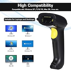 WoneNice Hands-Free USB Barcode Scanner with Stand