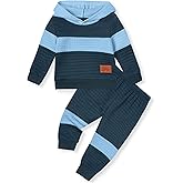 Latnnut Toddler Baby Boy Clothes Fall Winter Outfit Long Sleeve Patchwork Hoodie Sweatshirt and Jogger Sweatpants Sweatsuit