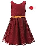Burgundy Dress Little Girls 1T Vintage Lace Dress