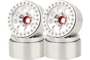 RZXYLRC 4PCS 1.9 Inch Beadlock Wheel Hub Rim Rims Aluminum Alloy for 1/10 TRX4 TRX6 Axial SCX10 D90 SCX10 II III AXI03007 GRT EX86190 RC Crawler Upgrade (D)