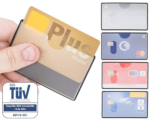 Set Of 6 RFID Blocking Sleeves - Top Loading Card Protectors For Credit,  Debit & Metro Cards Credit Card Protector Sleeves