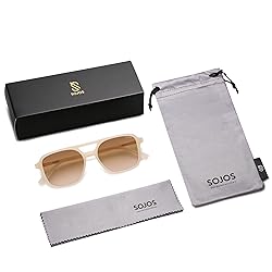 SOJOS Retro Aviator Sunglasses for Women Men,Trendy