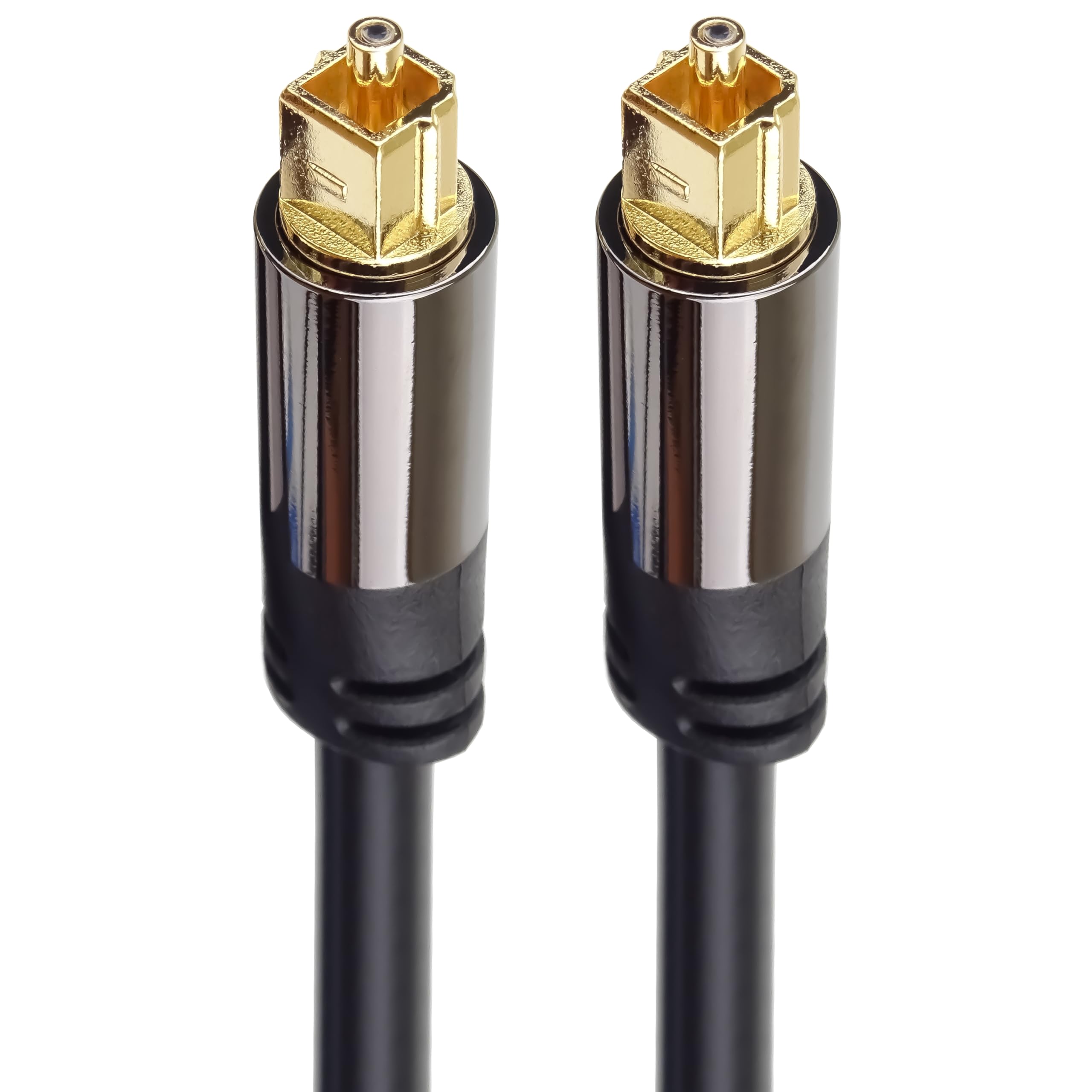 PremiumCord Toslink 3m External Diameter 6mm Digital HQ Audio Soldered Audio Cable Black Silver Gold
