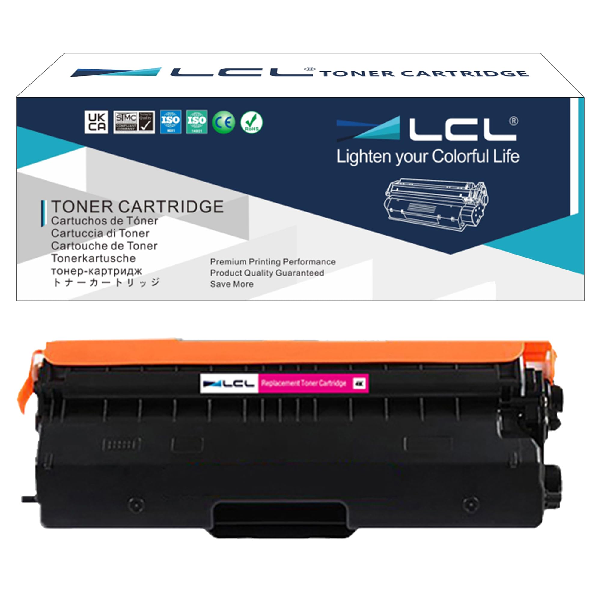 LCL Remanufactured Toner Cartridge TN-421 TN-423 TN421 TN423 TN423M TN-423M (1 Magenta) Replacement for Brother HL-L8260CDW HL-L8360CDW DCP-L8410CDW MFC-L8610CDW MFC-L8690CDW MFC-L8900CDW