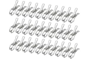 Pack of 30 Large Stainless Steel Pool Covers Clamps Strong Winds Guard Clip for Swimming Pools and Outdoor Use Pool Covers Cl