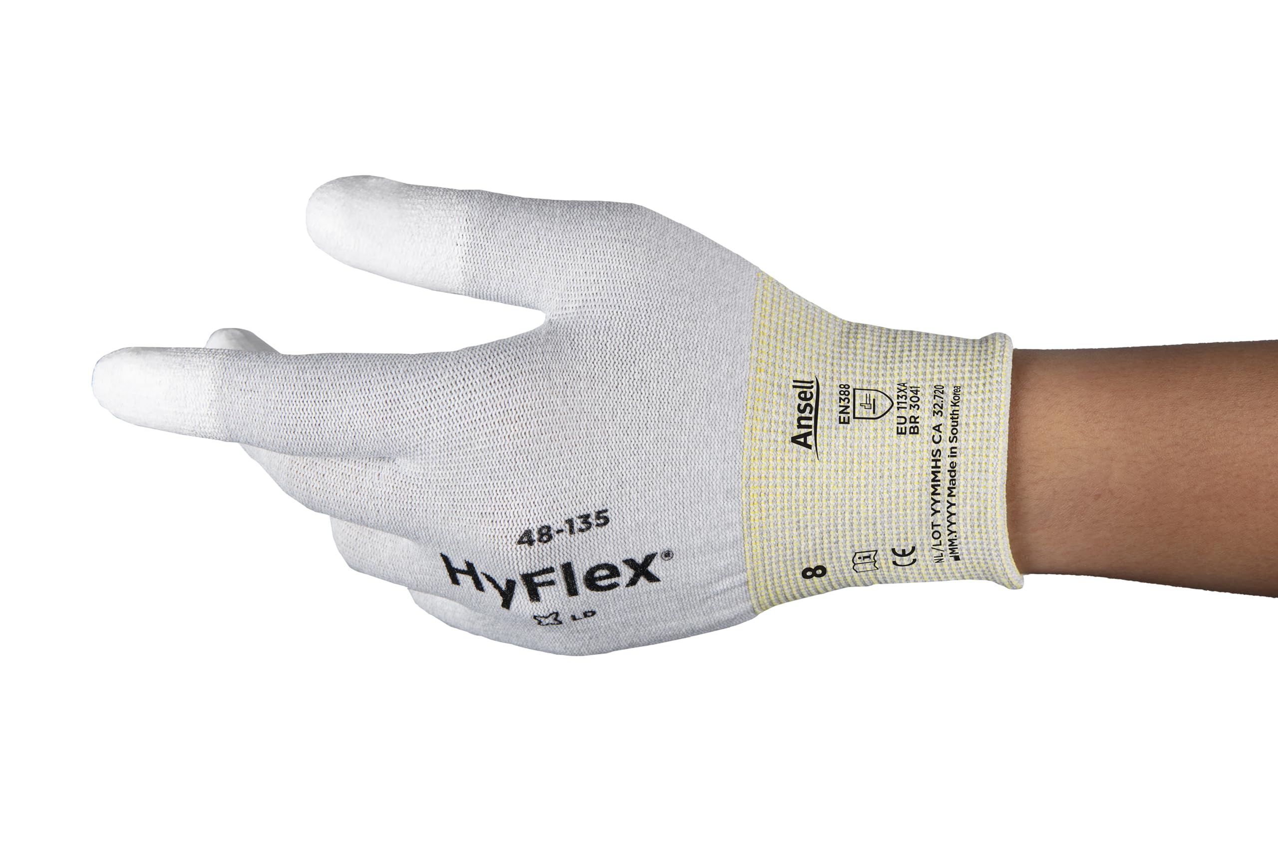 Ansell HyFlex 48-135 Work Gloves for Men and Women, Ultra Light-Weight Design, Multi-Purpose Safety Glove for DIY, House Work and Mechanical Applications, Industrial PPE, Black (12 Pairs)