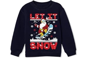 CM-Kid Boy Girl Sweatshirt Ugly Christmas Sweater Style Xmas Santa Dinosaur Shirt 4-10 Years