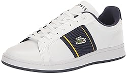 Lacoste Mens Carnaby Pro, Wht/NVY, 10.5