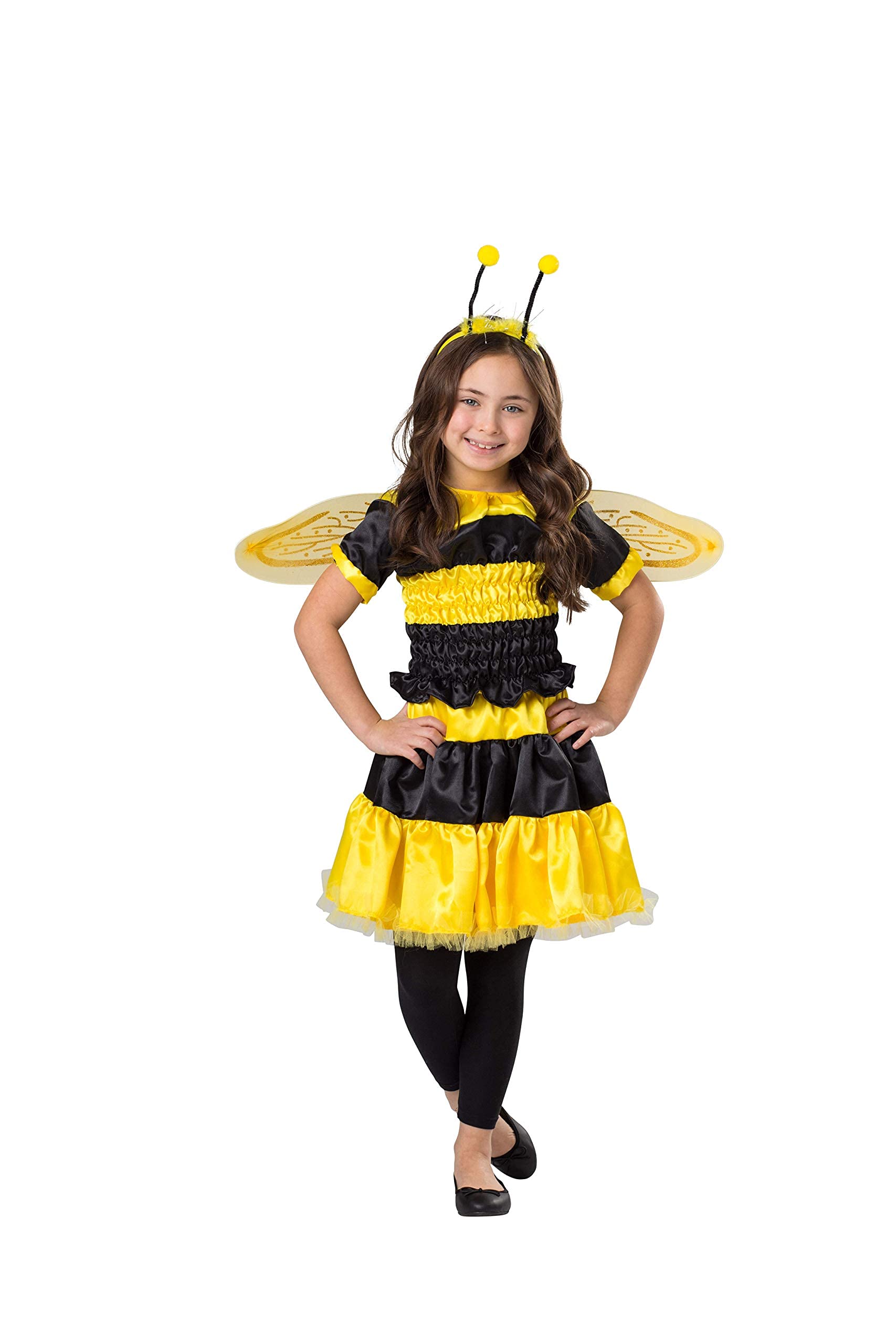 Dress Up America Bumblebee Costume for Girls - Bee Dress Up Costume for Kids - Halloween Queen Bee Costume