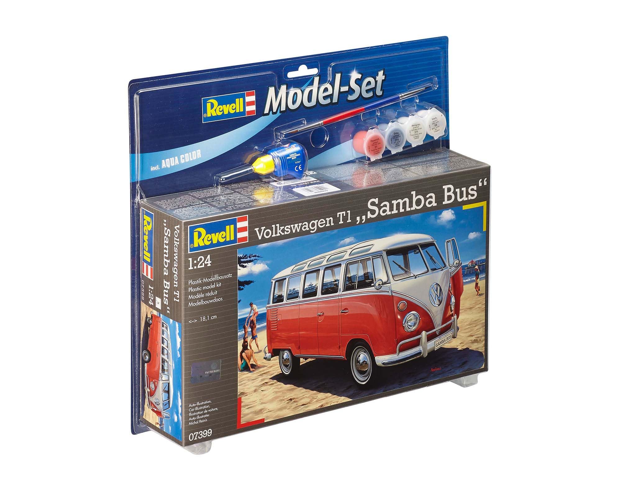 Revell Modellbausatz VW T1 Samba I Maßstab 1:24 I Detailgetreue Nachbildung des klassischen Busses I Detailliertes Modell für Auto- und Bus-Liebhaber