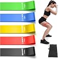 TonedUp Resistance Loop Exercise Bands - Pack of 5 Resistance Loops Coded Strength Levels, Instruction Guide & Carry Bag, Hea