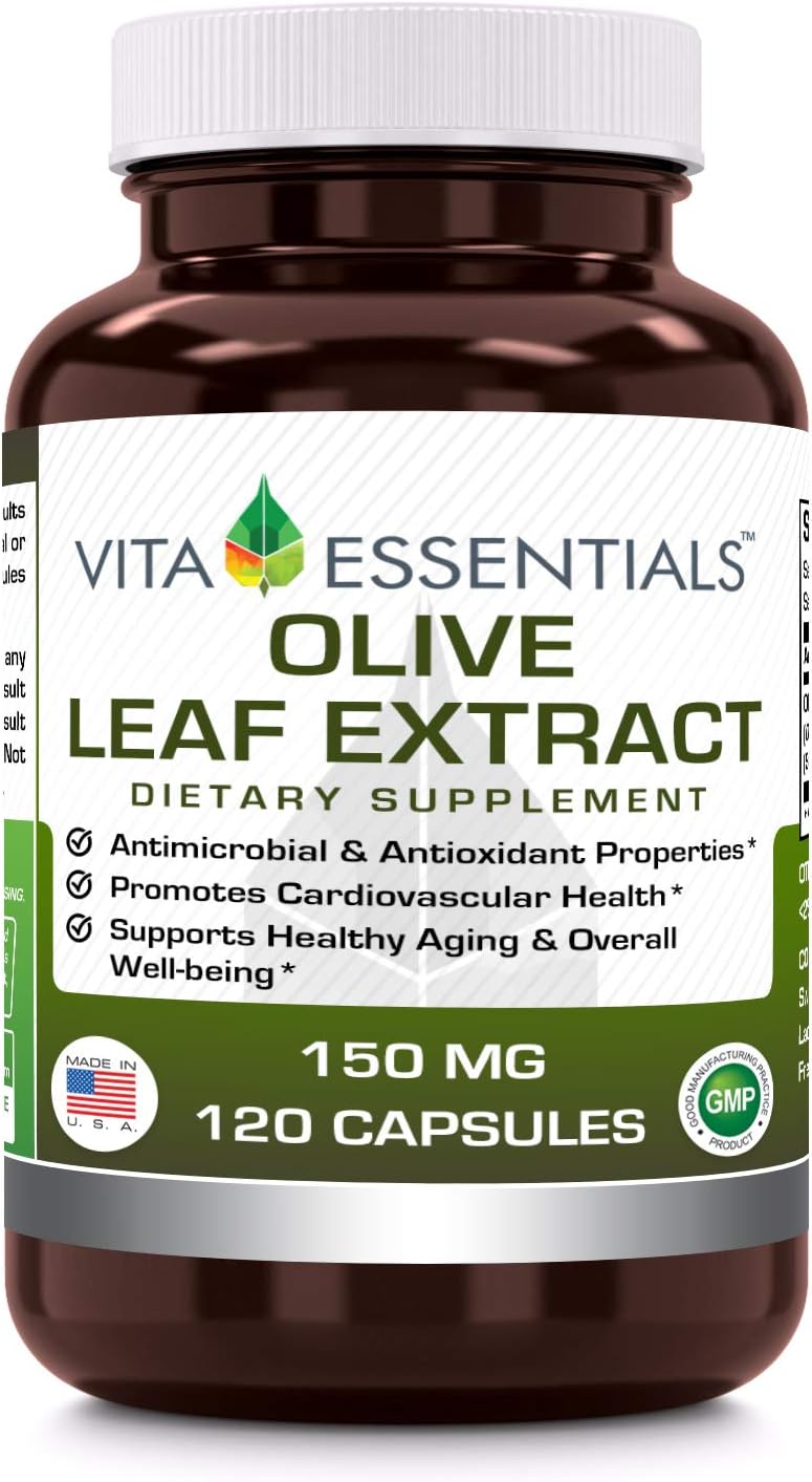 Vita Essentials Olive Leaf Extract Capsules, 150 Mg, 120 Count