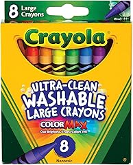 Crayola Ultra Clean Large Washable Crayons, School Supplies, 8 Count
