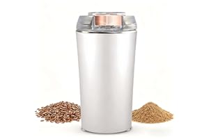 Flax Seed Grinder Electric Small - Compact Plug-In Spice and Seed Mill for Chia, Coffee, and Herbs | Mini Electric Grinder fo