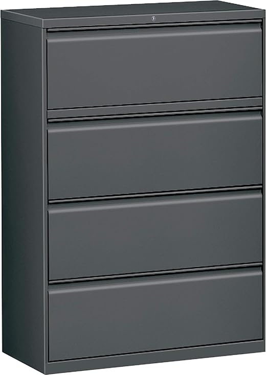 30 Width X 53 1 4 Height X 18 Depth 4 Drawers Sandusky 400 Series Burgundy Steel Lateral File Cabinet With Plastic Handle Office Products Office Furniture Accessories