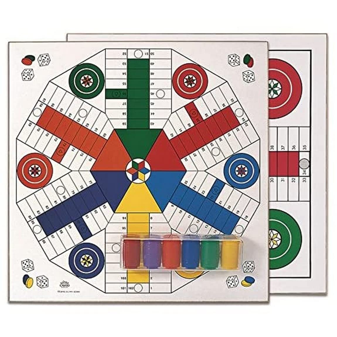 Cayro 40 x 40 x 1 cm Ludo 4-6 Players Wooden Board with Accessories