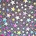 David accessories Gold Foil Glitter Star Pattern Printed Faux Leather Sheets Felt Back 8 Pcs 7.7