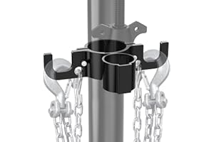 MICTUNING Upgraded Trailer Towing Organizer, 7 Way Plug Heavy Duty Trailer Chain Wire Harness Holder, Anti-Rust High Hardness Aluminum Metal RV Accessories