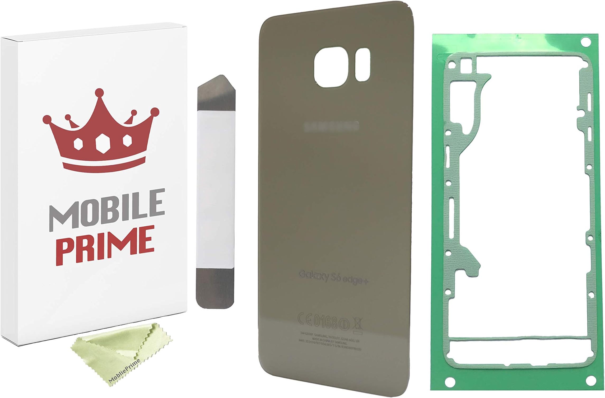 MobilePrime Rear Hardened Tempered Glass Back Cover Replacement Kit with Adhesive and Pry Tool Compatible for Samsung…