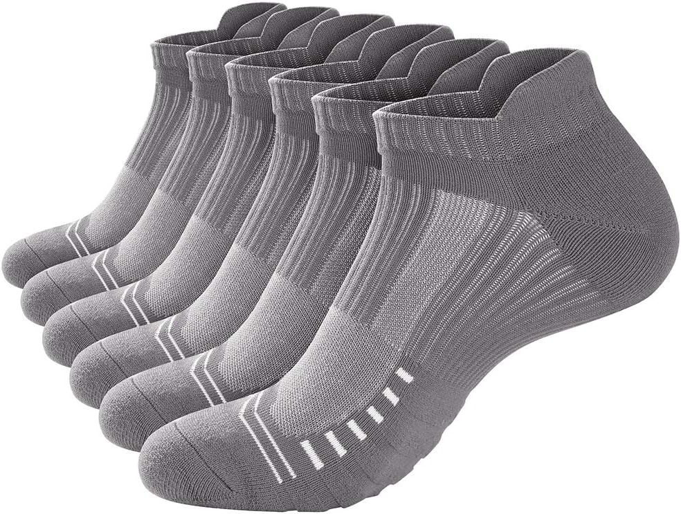 Ankle Athletic Running Socks for Men & Women [6 Pairs] - Low Cut Sports Socks for Hiking, Workout, Long Walks