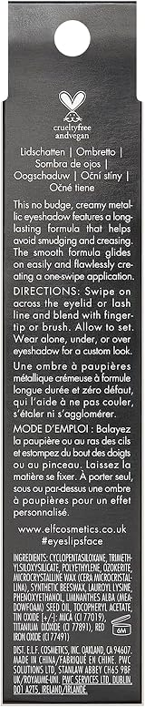 e.l.f. No Budge Shadow Stick Metallic Eyeshadow Perfect Pearl 0.056 Oz view 5