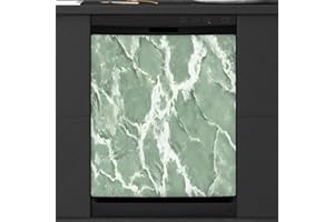 Beautiful Green Marble Dishwasher Magnet Cover, Magnetic Dishwasher Decorate Covers,Magnetic Fridge Door Cover,Refrigerator D