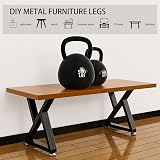 YheenLf Set of 2 Metal Table Legs 41.5 cm Z-Type Heavy Duty Black Industrial view 7
