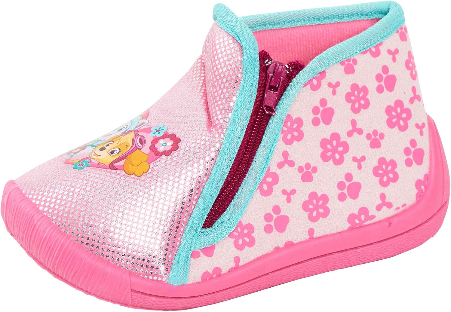 Paw Patrol Mädchen Hausschuhe mit Reißverschluss, Pink - rose - Größe