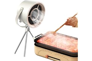 HENGZHE Portable Range Hood for Cooking, Desktop Range Hood with 3 Speeds Adjustment, Hanging Mini Range Hoods Kitchen Exhaust Fan Filtering Fumes for Indoor BBQ, Hot Pot, RV Kitchen (Off-white)