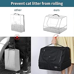 PETSFIT Portable Cat Litter Box - Removable 2-Layer
