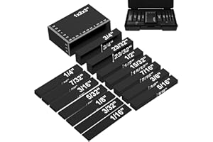 15Pcs Setup Blocks Height Gauge Set, 4inch High Precision Setup Bar Blocks with Size Markings Aluminum Alloy Stackable Woodwo