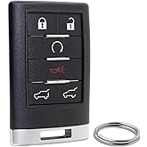 Xutekcy Key Fob Replacement Keyless Entry Remote Compatible with Cadillac Escalade ESV EXT 2007-2014 with FCC ID: OUC6000066, 6 Buttons