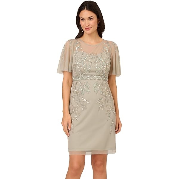 Amazon.com: Adrianna Papell womens Beaded Short Sheath Special Occasion  Dress, Marble, 0 US : Clothing, Shoes & Jewelry