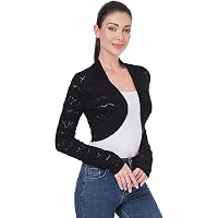 AélieBoutik Woen Long Sleeve Bolero Shrug Cropped Cardigan At Aazon...