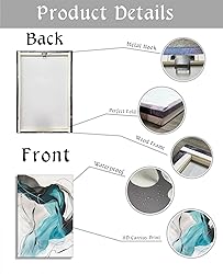 Abstract Canvas Wall Art - Black and Cyan Textured
