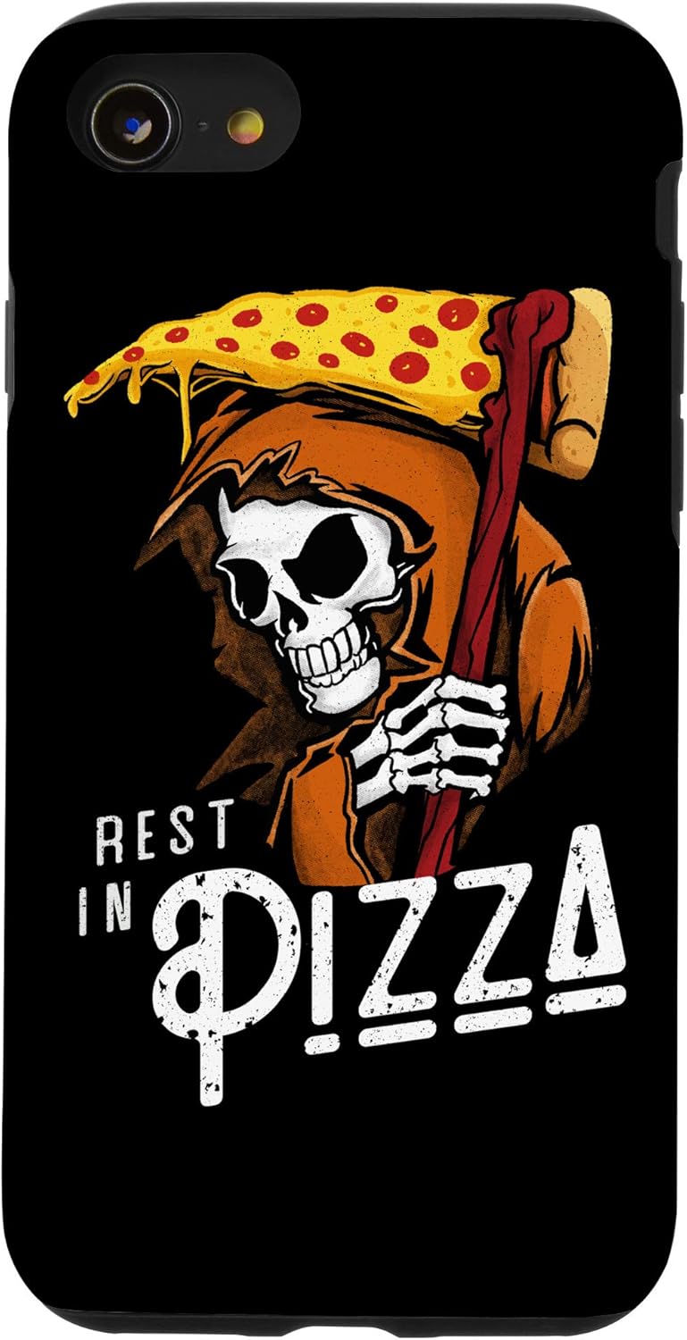 iPhone SE (2020) / 7 / 8 Rest In Pizza - Funny Grim Reaper With Fast Food Scythe Case